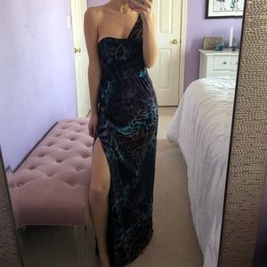 Leopard printed maxi dress